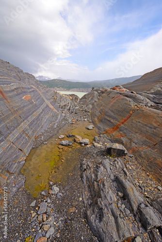 Glacially Scraped Rock on a Glacial Nunatak photo