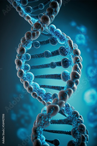 illustration ,human DNA,evolution concept,AI generated image photo