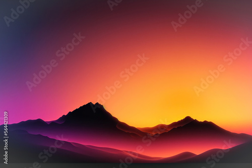 Colorful peaks,sunrise in the mountains