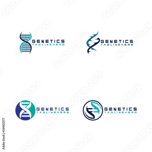 DNA vector logo design template.modern medical logotype.laboratory science icon symbol.colorful pharmacology sign-vector