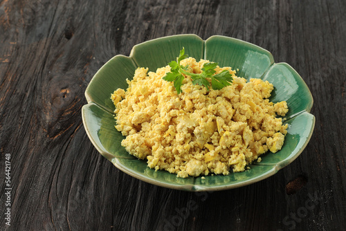 Tahu Bubuk or Tahu Bubuk, Crushed Tofu with Egg and Spiced photo
