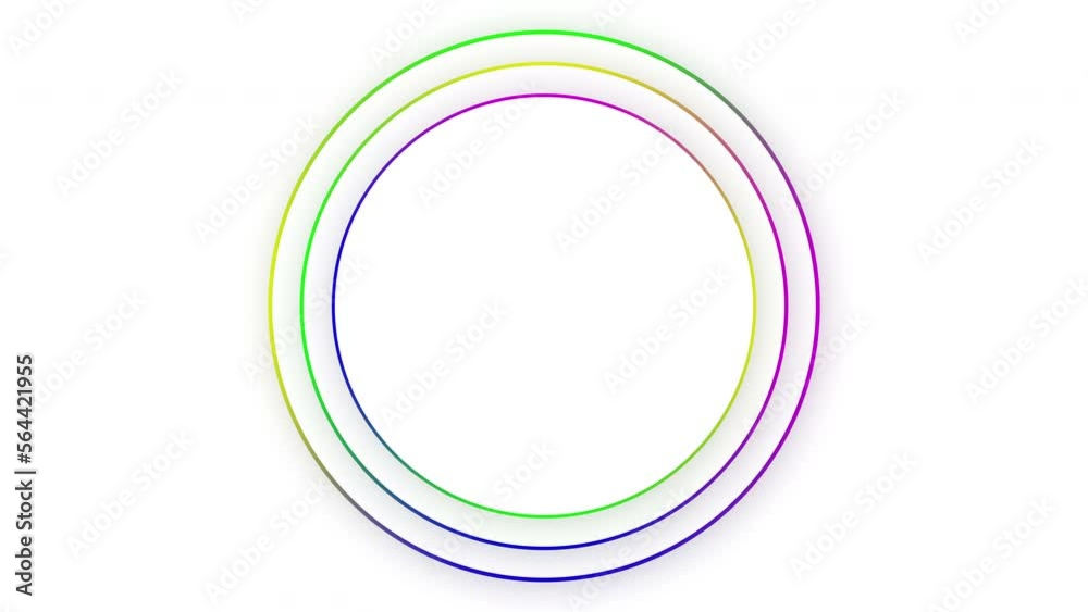 Circles frame loop animation on white background Circles frame loop animation on white background