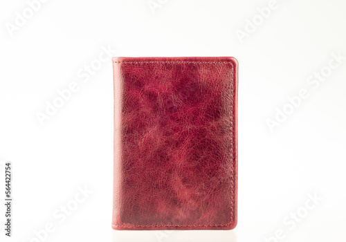 leather notebook isolated background