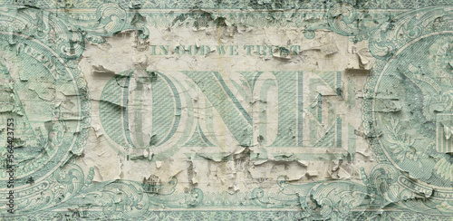 Background and texture of money eroded by time.