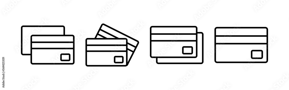 Credit card icon vector for web and mobile app. Credit card payment sign and symbol Credit card icon vector for web and mobile app. Credit card payment sign and symbol