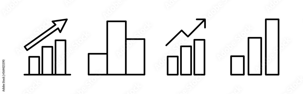 Growing graph Icon vector for web and mobile app. Chart sign and symbol. diagram icon Growing graph Icon vector for web and mobile app. Chart sign and symbol. diagram icon