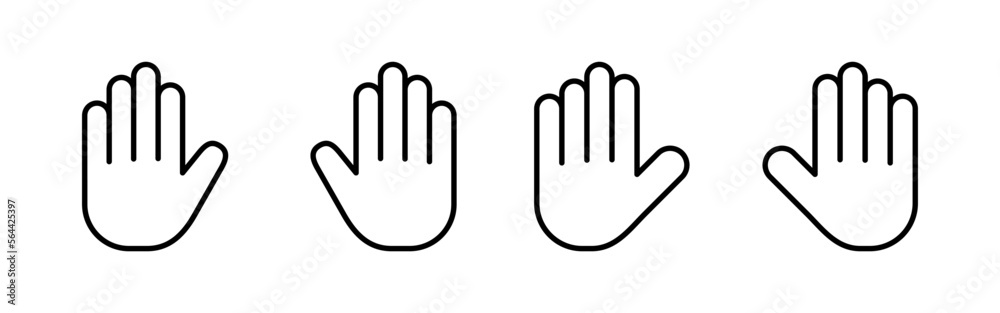 Hand icon vector for web and mobile app. hand sign and symbol. hand gesture Hand icon vector for web and mobile app. hand sign and symbol. hand gesture