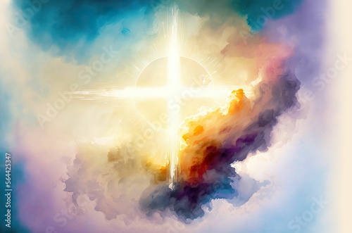 Canvas Print Spiritual illustration jesus cross christianity background art crucifix god
reli