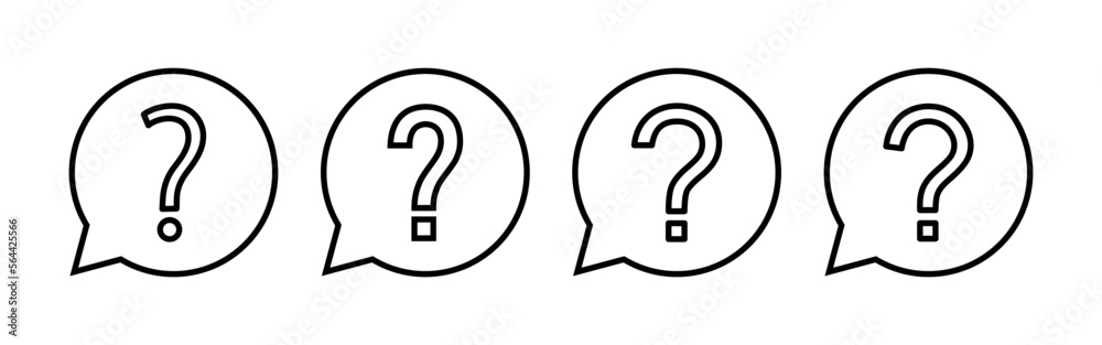Question icon vector for web and mobile app. question mark sign and symbol Question icon vector for web and mobile app. question mark sign and symbol