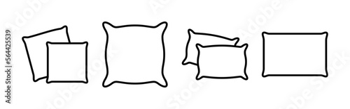 Pillow icon vector for web and mobile app. Pillow sign and symbol. Comfortable fluffy pillow