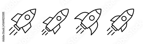 Rocket icon vector for web and mobile app. Startup sign and symbol. rocket launcher icon