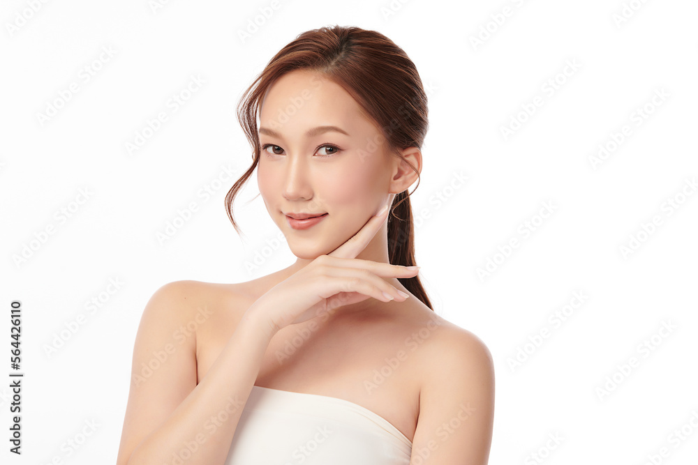 Beautiful young asian woman with clean fresh skin on white background, Face care, Facial treatment, Cosmetology, beauty and spa, Asian women portrait. Beautiful young asian woman with clean fresh skin on white background, Face care, Facial treatment, Cosmetology, beauty and spa, Asian women portrait.