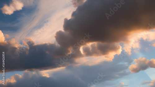 clouds in the sky, landscape, Generative AI © Francisco
