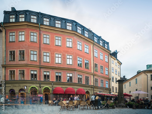 the historic old city Gamlastan of Stockholm in summer