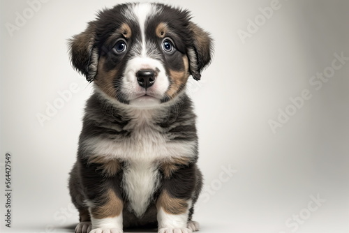 dog on white background, full body with free space, Made by AI,Artificial intelligence