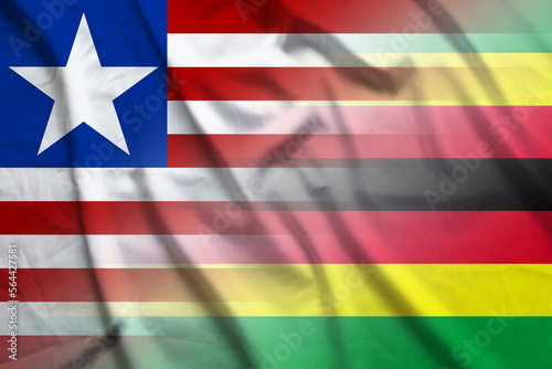 Liberia and Zimbabwe national flag transborder contract ZWE LBR