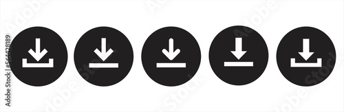 Download icon set. download icon Collection. download sign and symbol. Vector illustration.