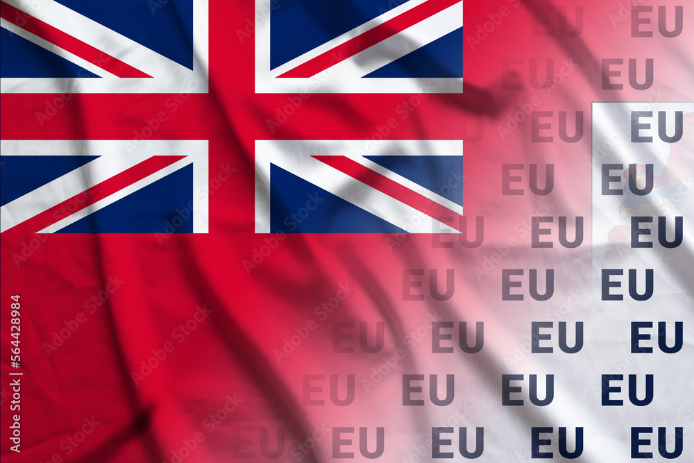 Obraz premium Bermuda flag EU symbol agreement