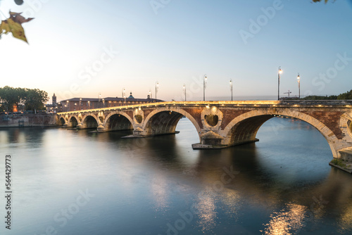 Pont neuf ( the new bridge) on the Garonne River in Toulouse, France