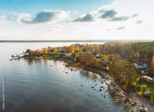 Aerial view of Altja in Estonia  baltic sea