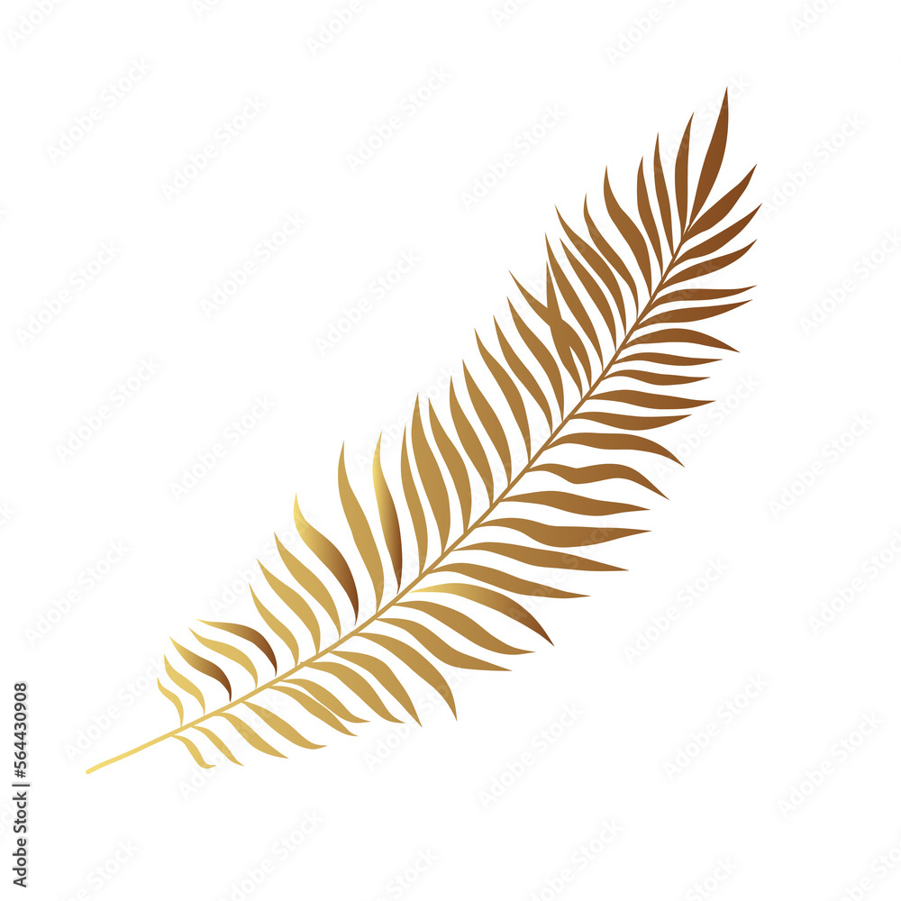 Gold leaf illustration Gold leaf illustration
