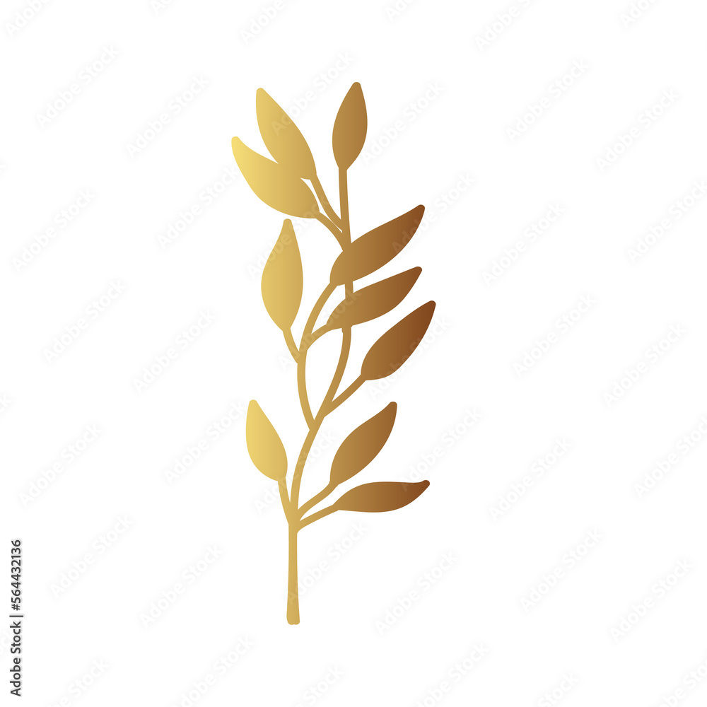 Gold leaf illustration 