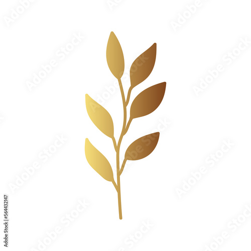 Gold leaf illustration 