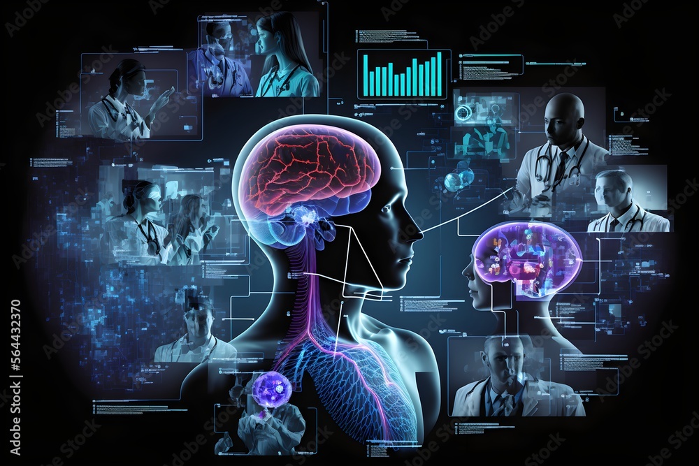 Medical technology service to analyse people health, customer service technology. Generative AI.