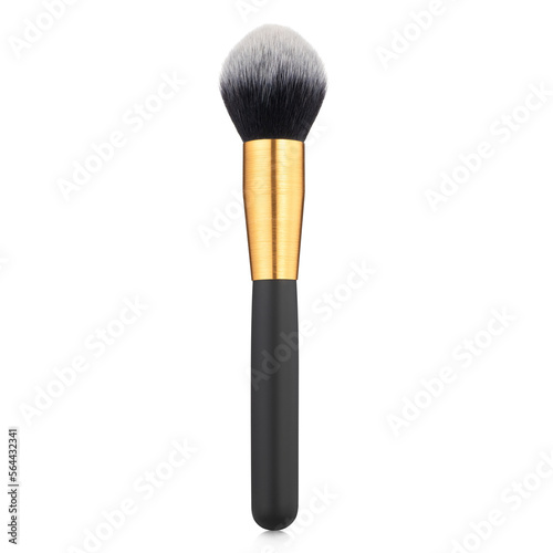 Professional makeup brush closeup isolated on transparent background	
