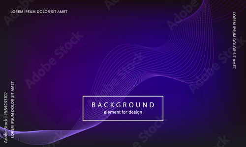 Abstract background. Wave element for design poster. Digital frequency track equalizer. Stylized line art. Colorful shiny wave lines created using blend tool. Curved wavy line smooth stripe. Vector.