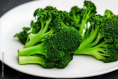 broccoli on a plate,Generative IA