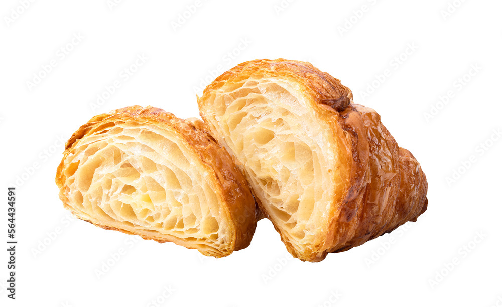 fresh croissant on transparent png