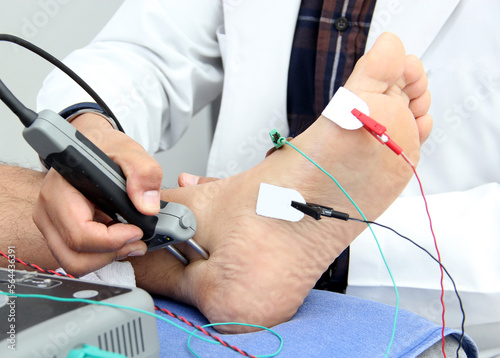 Somatosensory Evoked Potentials (SEP) or Nerve Conduction Velocity (NCV) is a test of electrical signals through a nerve, done in conjunction with an electromyography (EMG) to check the muscles