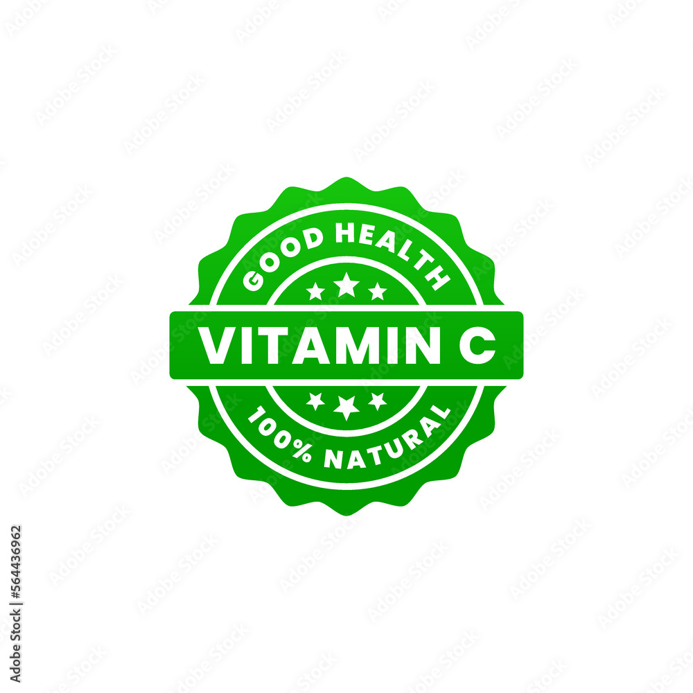 Vitamin C Label vector or Vitamin C Seal vector on white background. Vitamin C Logo. Symbol & Icon Vector Template. The best vitamin c seal for natural products with healthy ingredients. Vitamin C Label vector or Vitamin C Seal vector on white background. Vitamin C Logo. Symbol & Icon Vector Template. The best vitamin c seal for natural products with healthy ingredients.