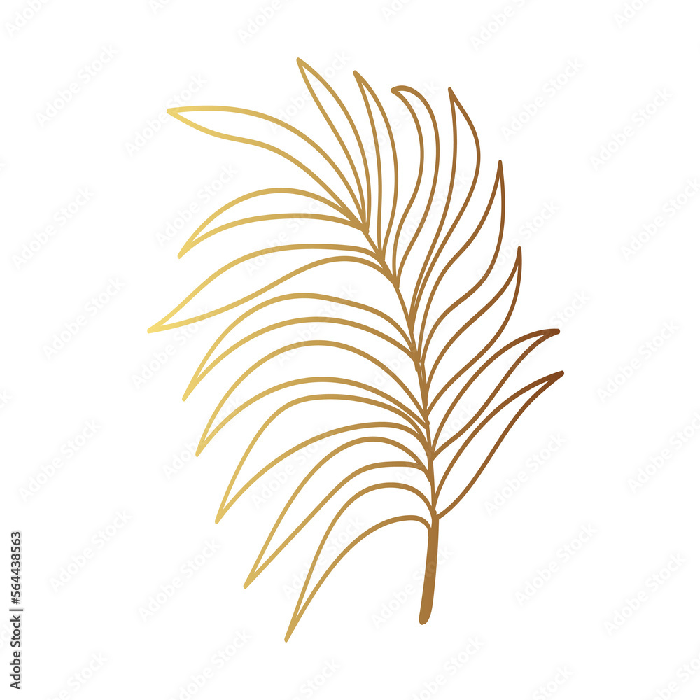 Gold leaf illustration Gold leaf illustration