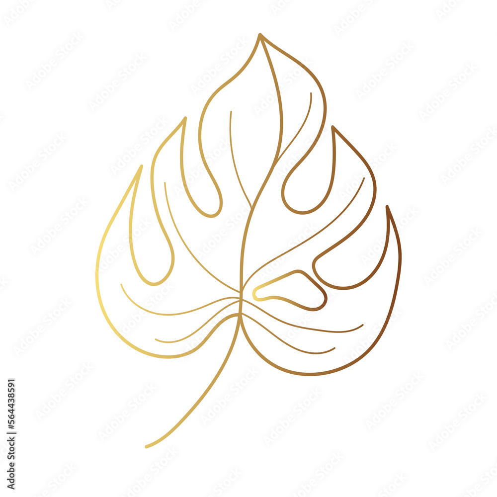 Gold leaf illustration Gold leaf illustration