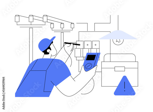 Electrician services abstract concept vector illustration.