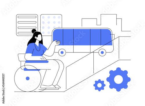 Accessible environment design abstract concept vector illustration.