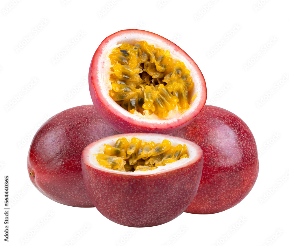 Purple passion fruit isolated on transparent png Purple passion fruit isolated on transparent png