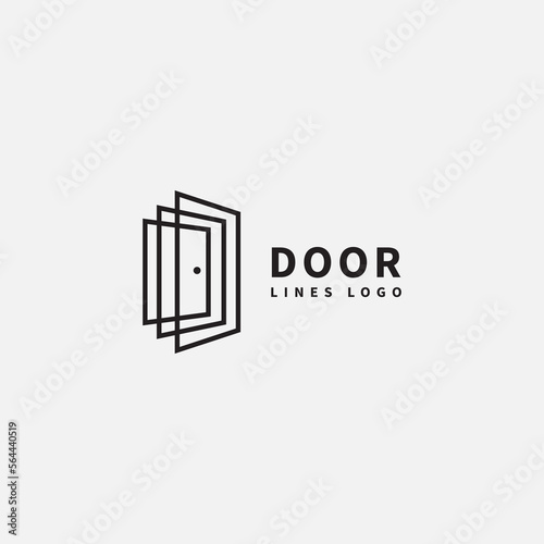 door line art style logo design 4