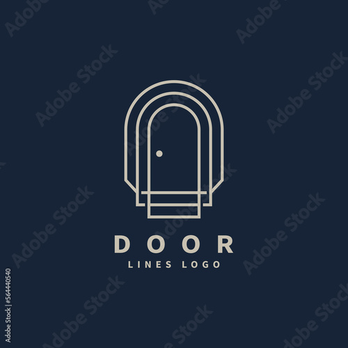 door line art style logo design