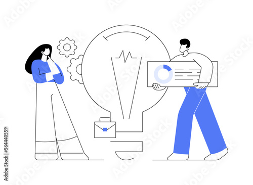 New idea generation abstract concept vector illustration.