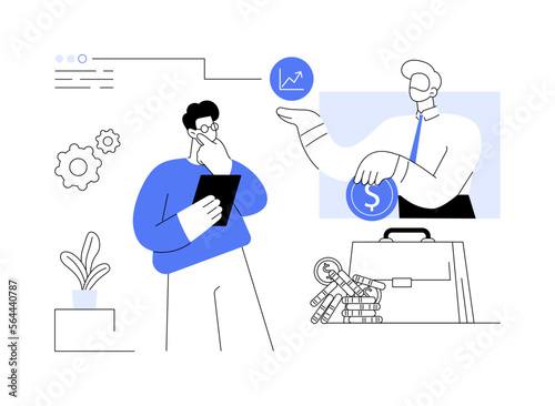 Financial adviser abstract concept vector illustration.