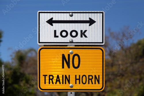 Roadside Rail Road Danger Crossing Sign