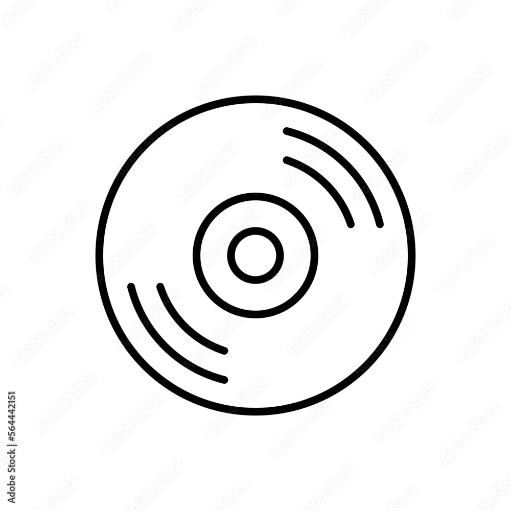 Vinyl record icon vector design templates Vinyl record icon vector design templates