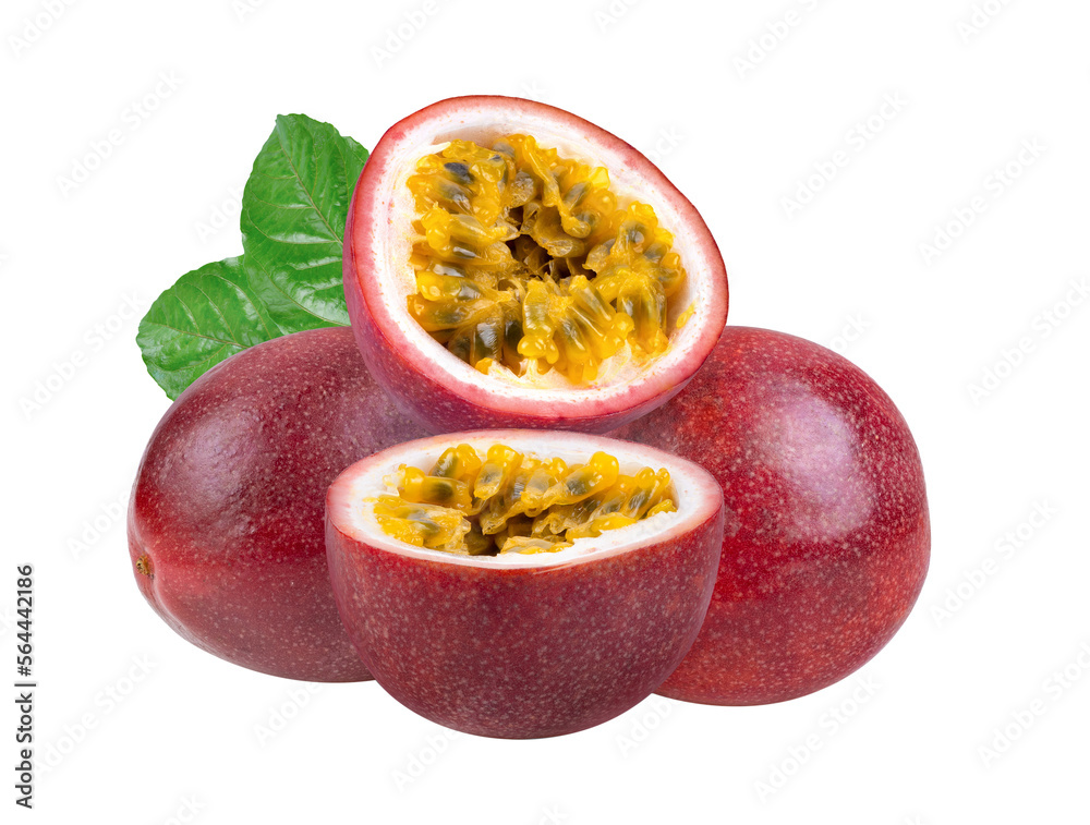 Purple passion fruit isolated on transparent png Purple passion fruit isolated on transparent png