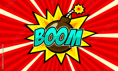 boom explosion background in comic style
