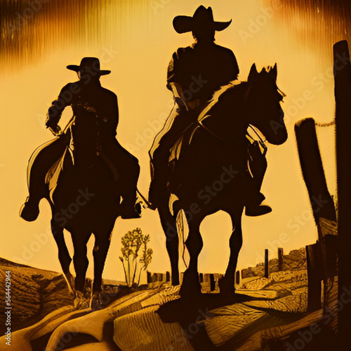 cowboy and horse © Eduardo
