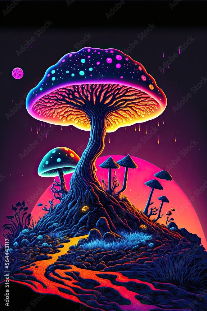 BLACKLIGHT Space MUSHROOM BLACKLIGHT Space MUSHROOM