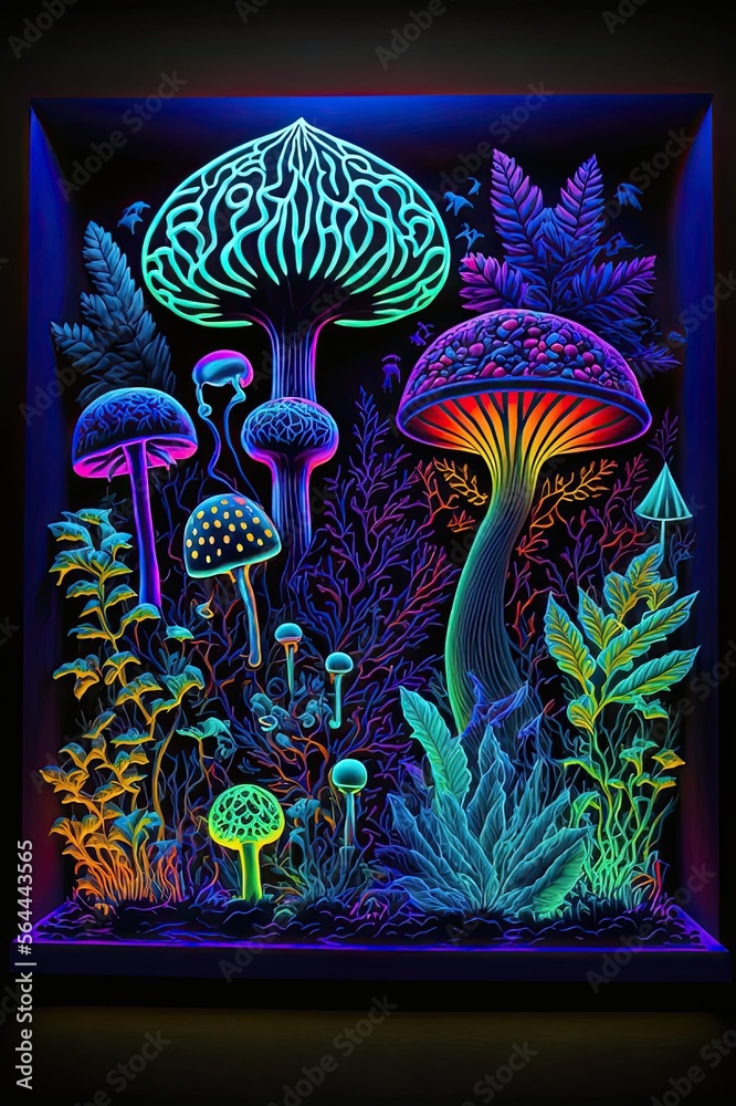 BLACKLIGHT Space MUSHROOM BLACKLIGHT Space MUSHROOM